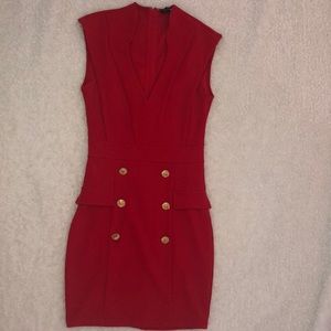 Red mini dress